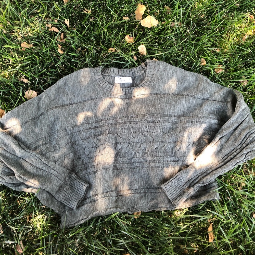 Green knit sweater